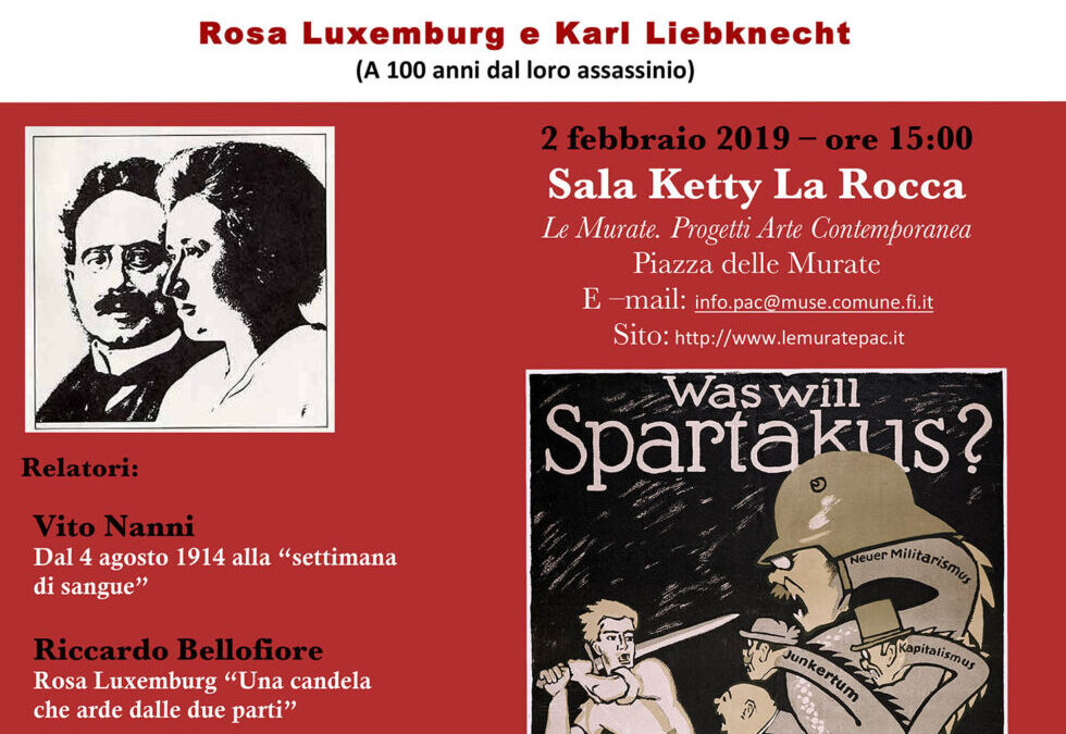 Rosa Luxemburg e Karl Liebknecht (a 100 anni dalla loro scomparsa)